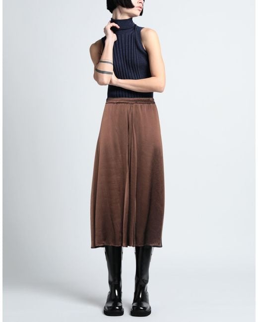 Alpha Studio Brown Midi Skirt