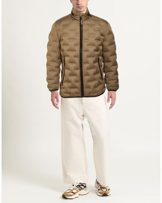 Milestone Brown Puffer Polyester, Polyamide for men