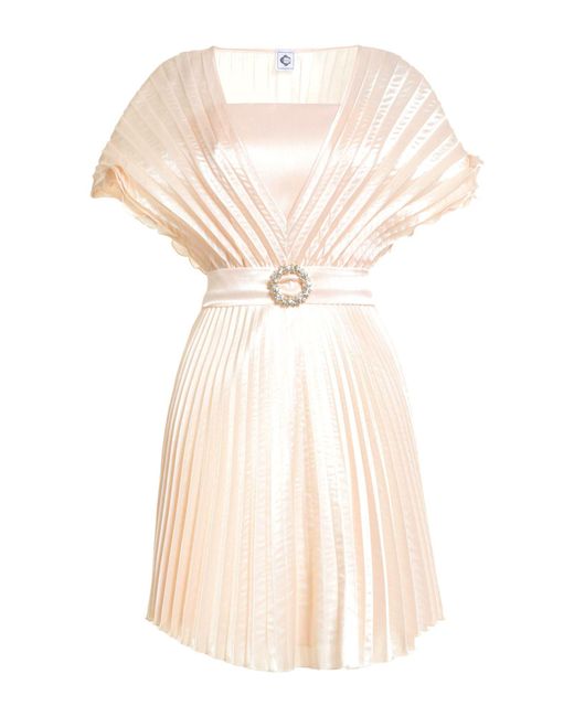 DOUBLE C White Mini Dress Polyester, Nylon, Elastane