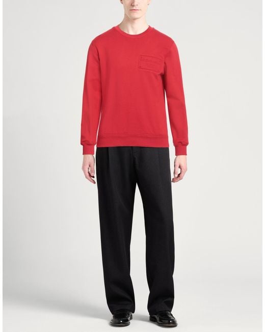Dolce & Gabbana Red Sweatshirt Cotton, Elastane for men