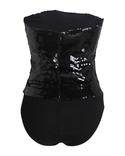Alexandre Vauthier Black Bodysuit Polyester, Elastane, Viscose