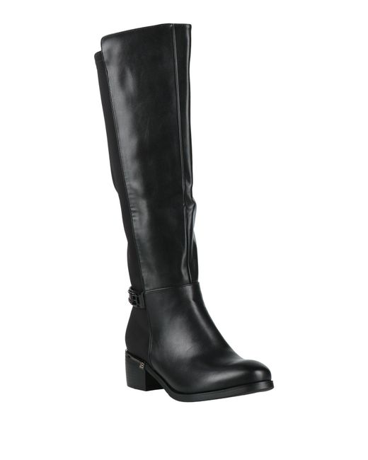 Laura Biagiotti Black Boot Textile Fibers, Synthetic Material