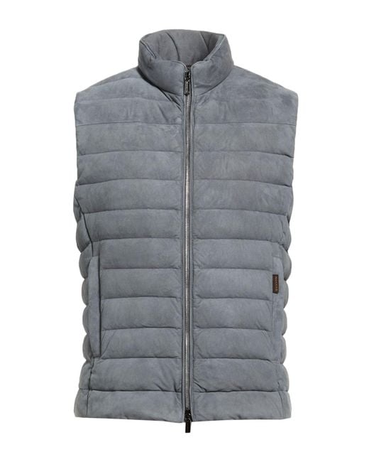 Moorer Gray Slate Vest Cow Leather for men