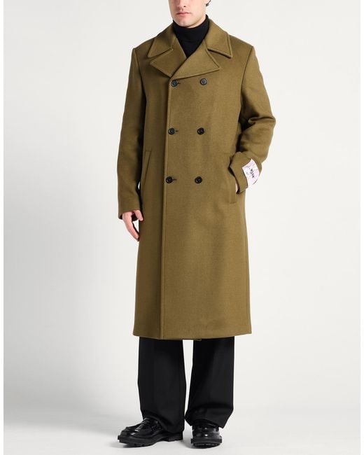 MSGM Green Coat for men
