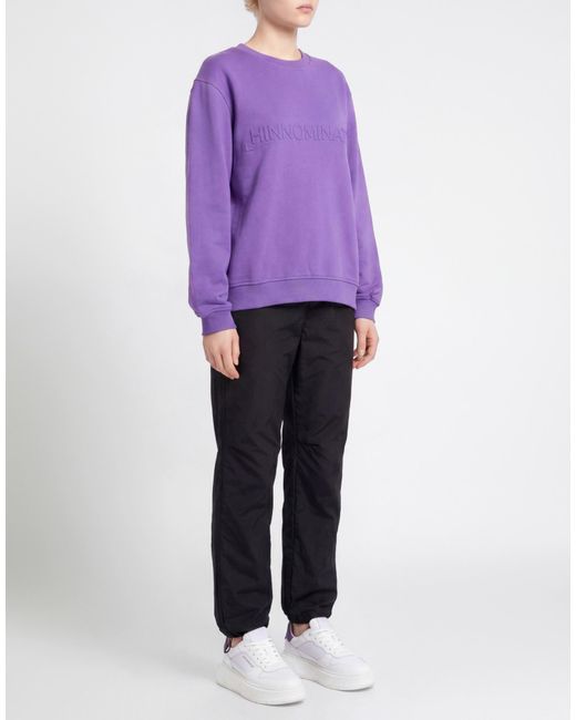 hinnominate Purple Sweatshirt Cotton