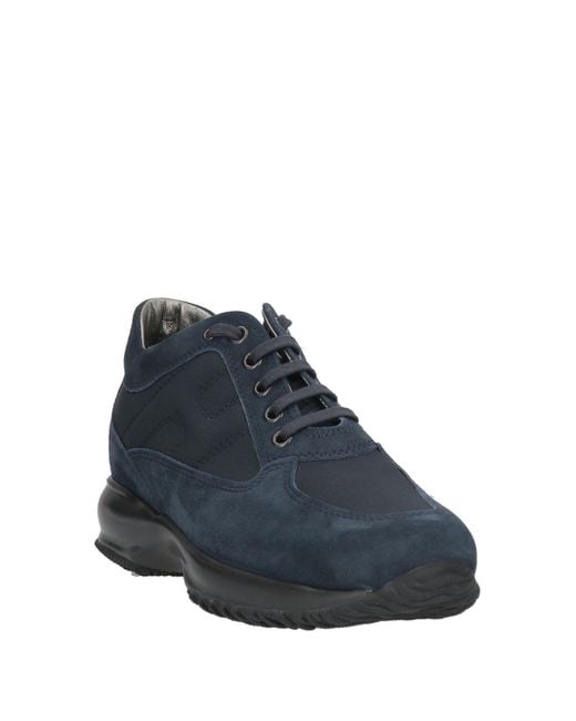 Hogan Blue Interactive Sneakers Leather, Textile Fibers