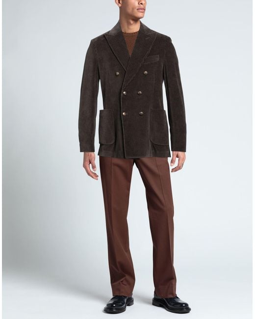 Circolo 1901 Black Dark Blazer Cotton, Polyester for men