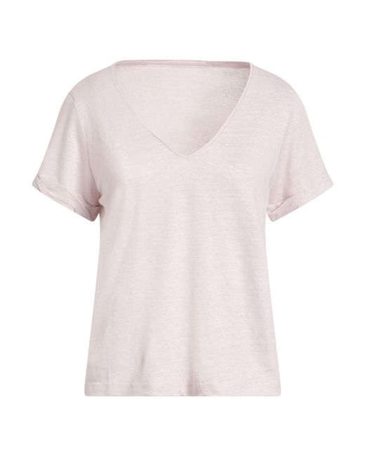 Majestic Filatures Pink Light T-Shirt Linen, Elastane