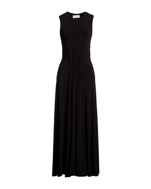 Sportmax Black Maxi Dress Viscose, Elastane