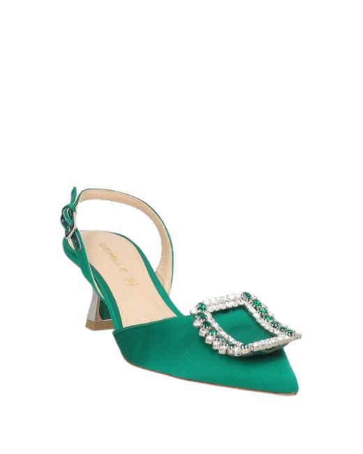 Deimille Green Emerald Pumps Textile Fibers