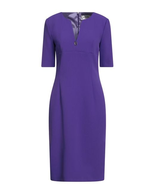 Blugirl Blumarine Purple Midi Dress Polyester, Elastane