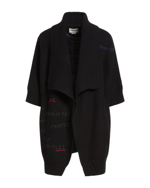 Zadig & Voltaire Black Cardigan Cashmere, Recycled Cashmere