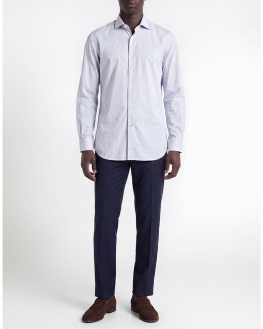 Isaia White Light Shirt Cotton for men