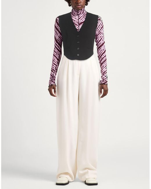 MEIMEIJ Black Tailored Vest Viscose, Polyamide, Elastane, Acetate