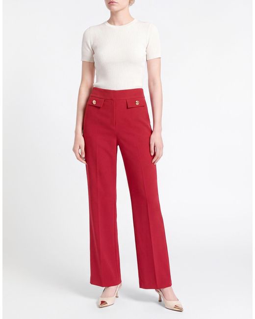 Joseph Ribkoff Red Pants Polyester, Elastane