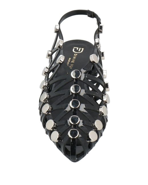 Divine Follie Black Ballet Flats Textile Fibers