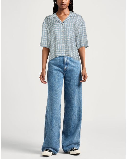 Amiri Blue Silk Shirt