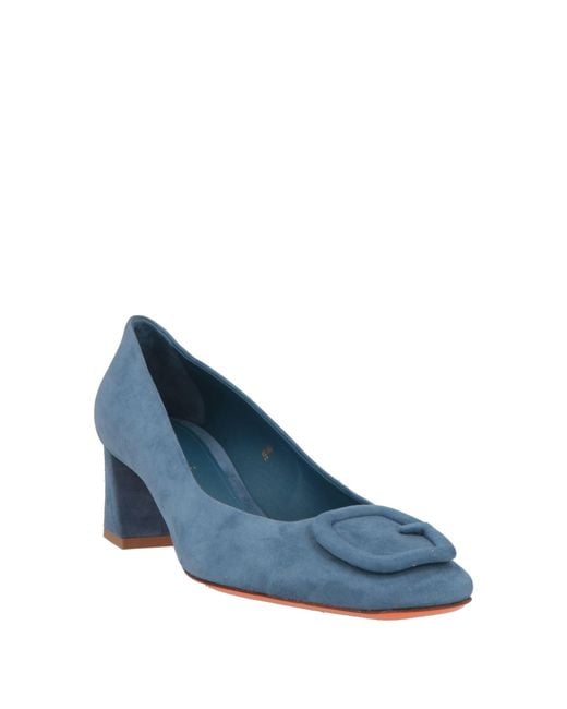 Santoni Blue Pumps Leather