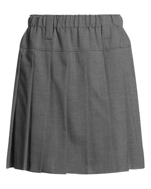 Brunello Cucinelli Gray Mini Skirt