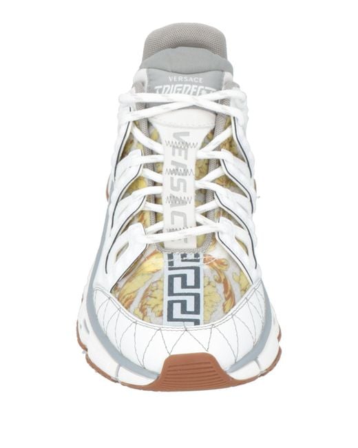 Versace White Canvas & Leather Sneaker