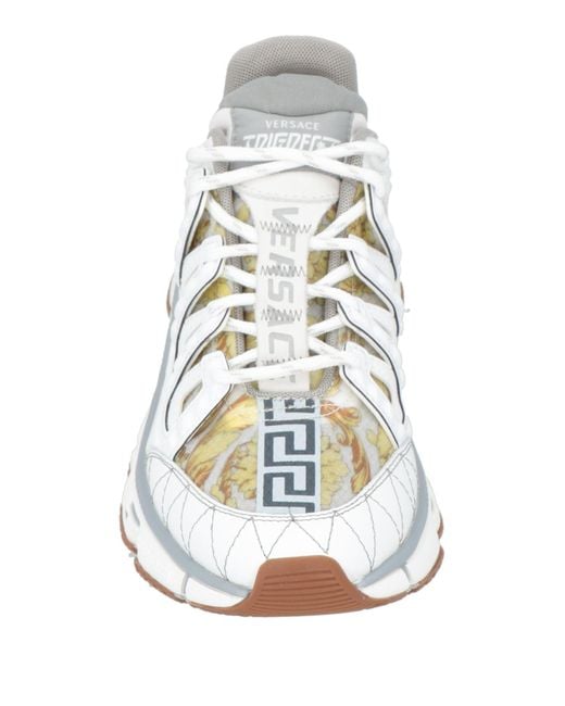 Versace White Canvas & Leather Sneaker