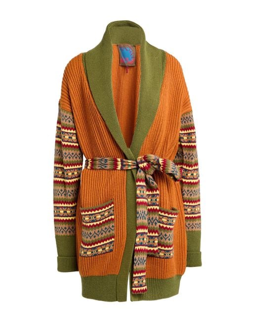 MAX&Co. Orange Pony Ride Cardigan Acrylic, Wool, Polyester
