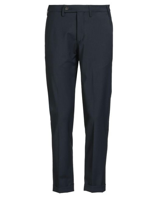 Michael Coal Blue Pants Wool, Polyester, Elastane for men