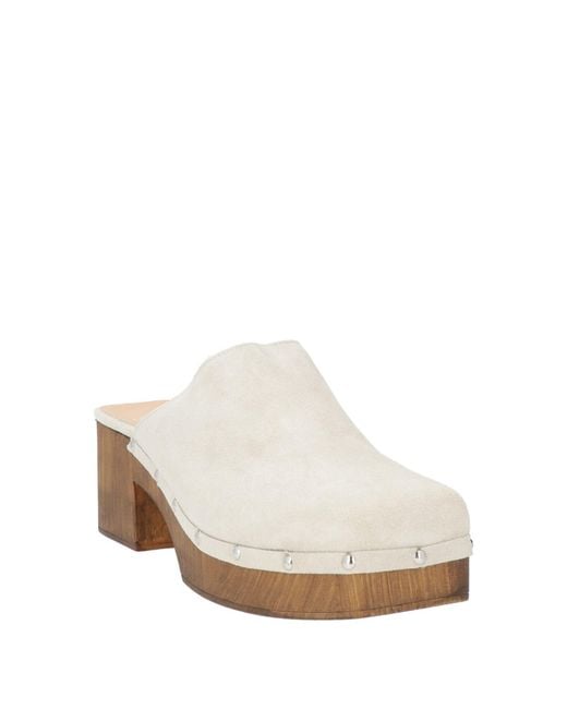 COPENHAGEN White Mules & Clogs Leather