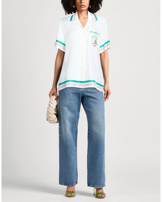Casablanca Blue Shirt Silk