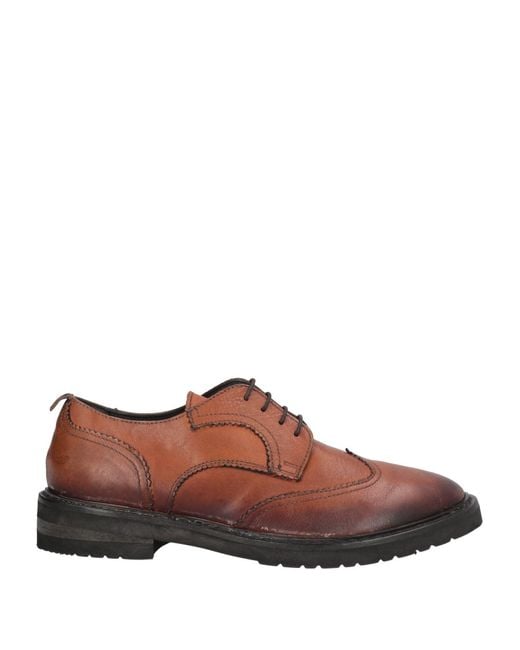 Moma Brown Lace-Up Shoes Calfskin for men