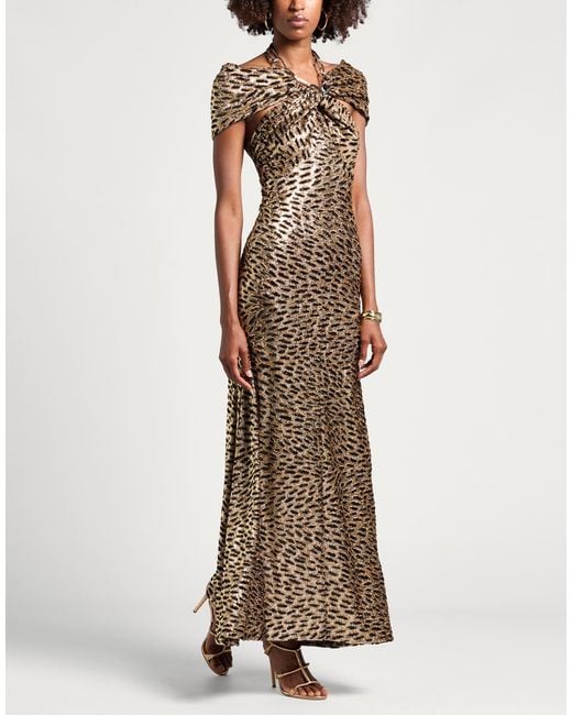 Rabanne Natural Maxi Dress Viscose, Polyamide, Polyester, Elastane