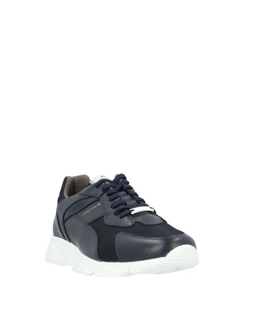 Ambitious Blue Sneakers Soft Leather, Textile Fibers for men