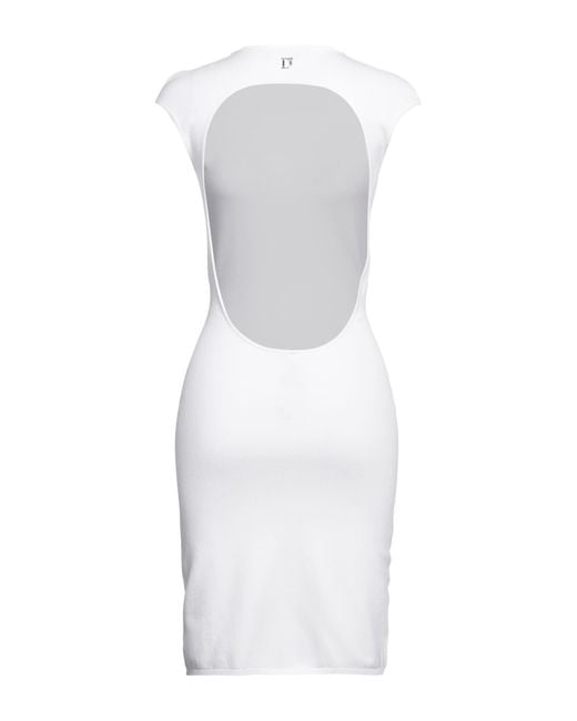 DSquared² White Mini Dress Viscose, Polyester