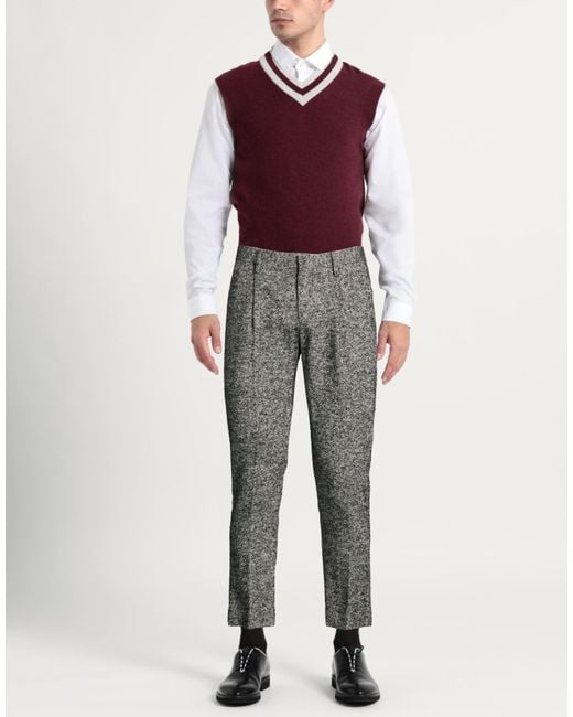 Entre Amis Gray Pants Wool, Polyamide, Viscose, Silk, Polyester for men
