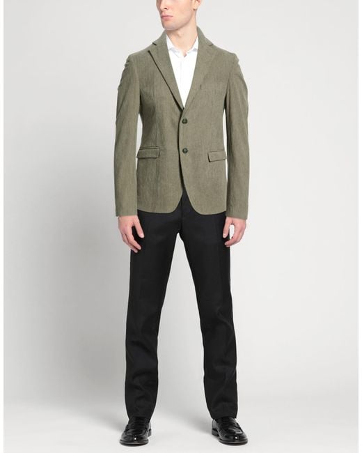 Exte Green Blazer Cotton, Polyester, Elastane for men