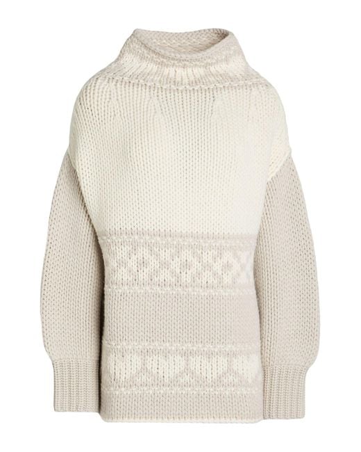 BARNA CASHMERE White Turtleneck Cashmere
