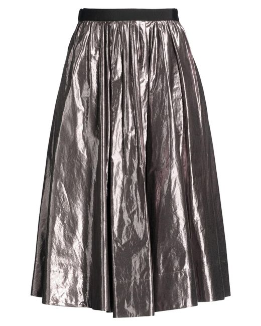 Forte_forte Gray Midi Skirt