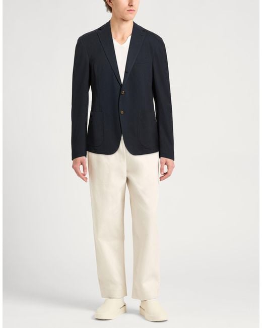 Eleventy Blue Midnight Blazer Cotton for men