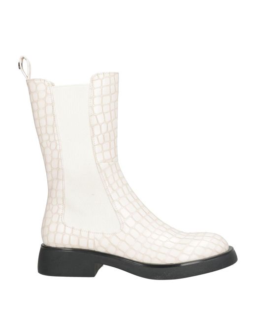 Tosca Blu White Ankle Boots Textile Fibers