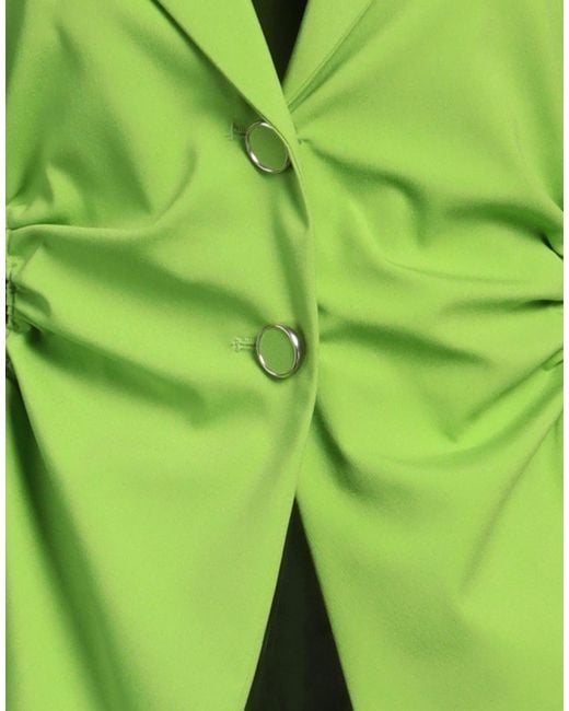 SIMONA CORSELLINI Green Blazer Polyester, Viscose, Elastane