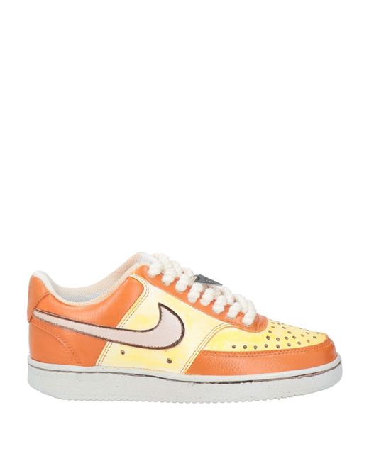 Nike Orange Pastel Sneakers Synthetic Material, Rubber