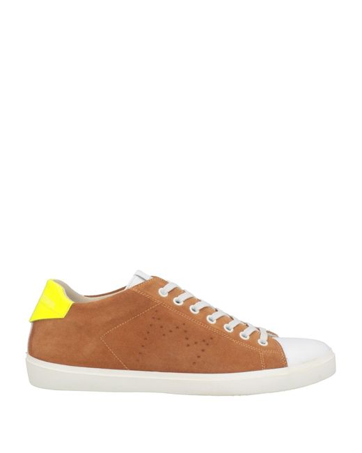 Leather Crown Brown Sneakers for men