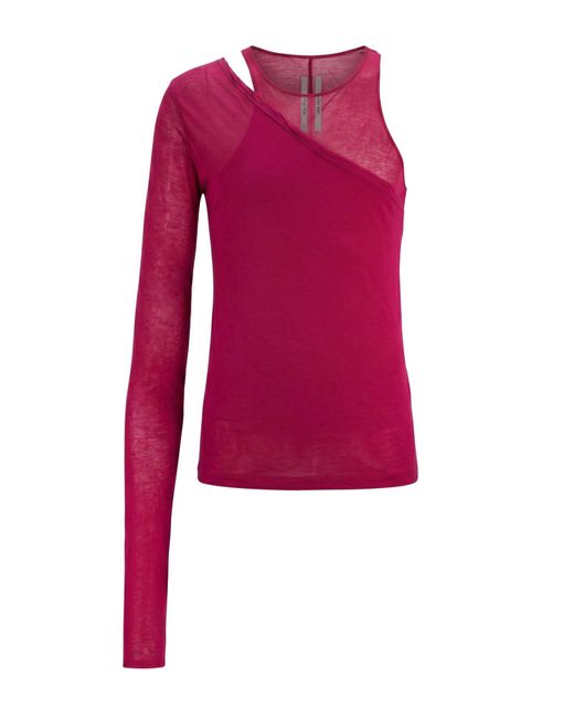 Rick Owens Red Garnet T-Shirt Cotton for men