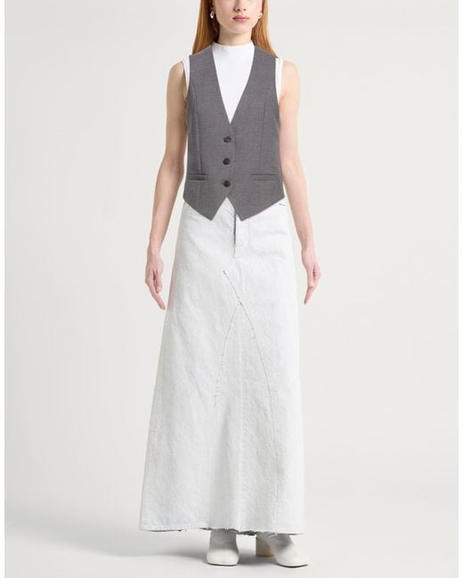 Kaos Gray Tailored Vest Polyester, Viscose, Elastane