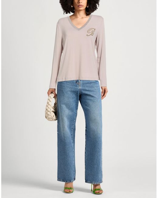 Blumarine Pink T-Shirt Viscose, Elastane