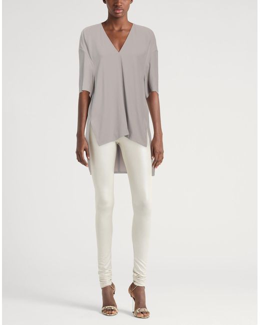 Rick Owens Gray Top Viscose, Acetate