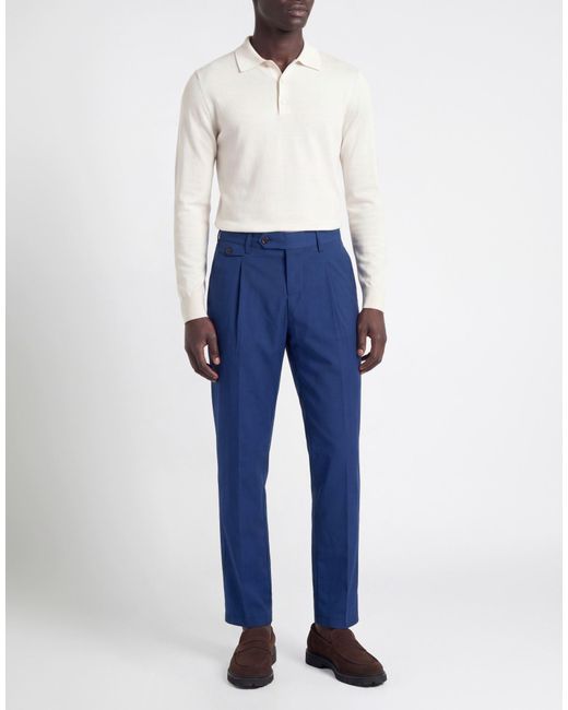 MARSĒM Blue Pants Polyester, Viscose, Elastane for men