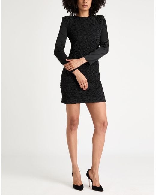 Lardini Black Mini Dress Acetate, Nylon, Elastane