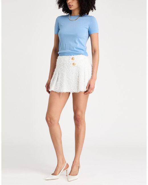 Balmain White Mini Skirt