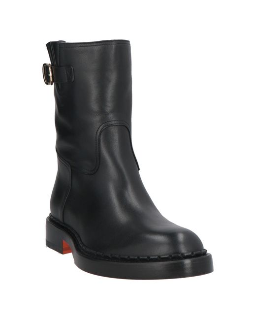 Santoni Black Stiefelette